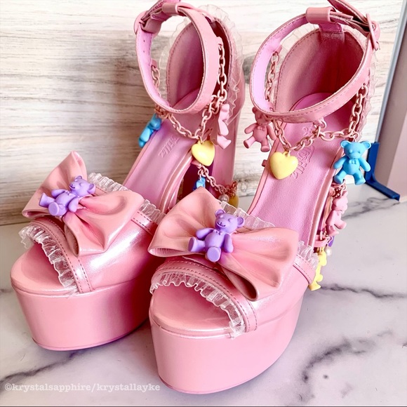 Dollskill Sugar Thrillz Sweet Loving Revelation Platform Heels Pastel Kawaii - Picture 7 of 11